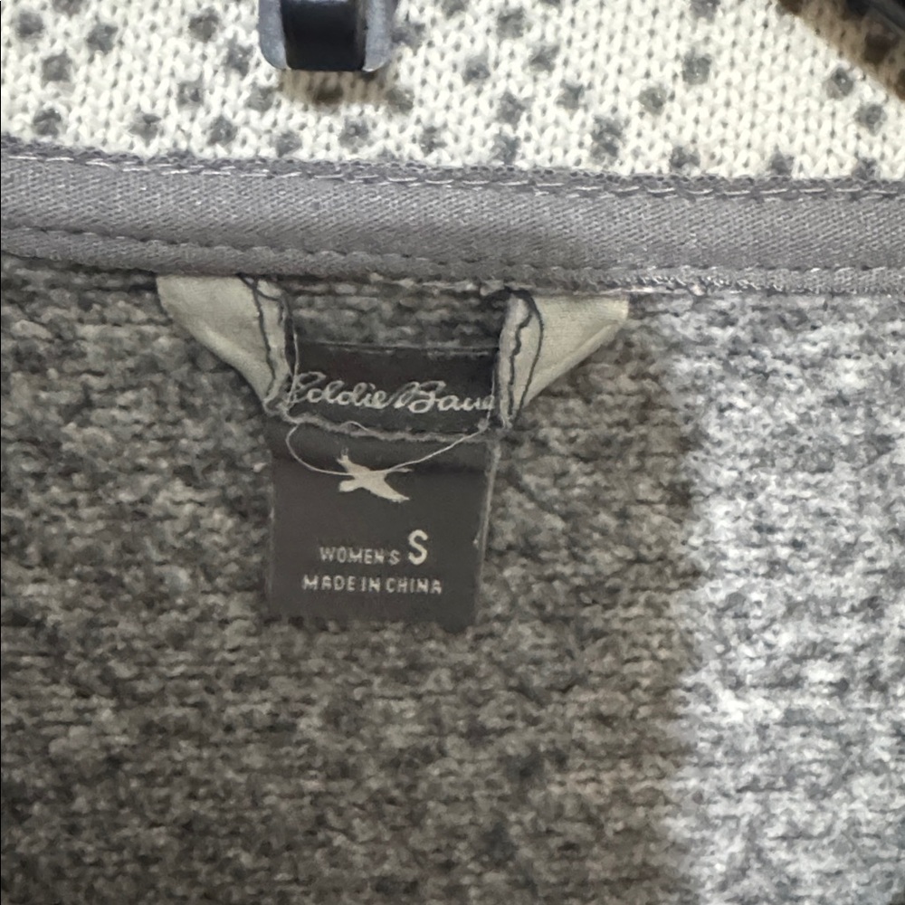 Eddie Bauer Women’s Small Gray 1/4 Zip Fleece Pullover - Picture 4 of 6